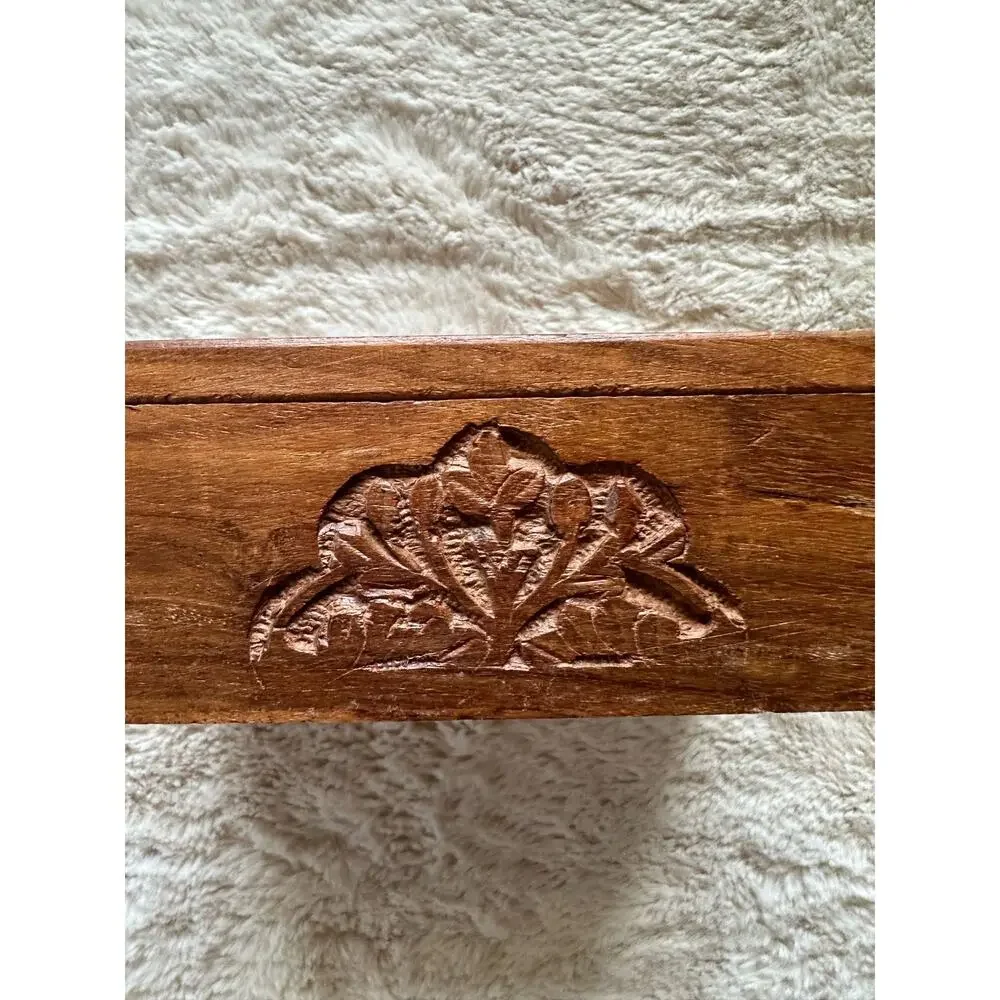 Vintage Carved Wooden Box